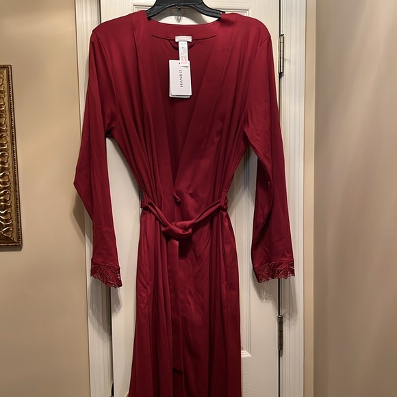 NWT HANRO ZELDA ROBE Burgundy Size M - Picture 11 of 16